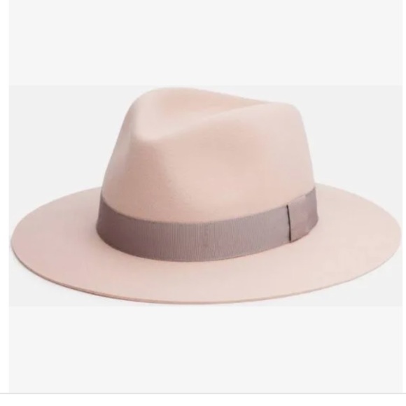 Rag & bone Fedora in pink with gray ribbon - Picture 2 of 4